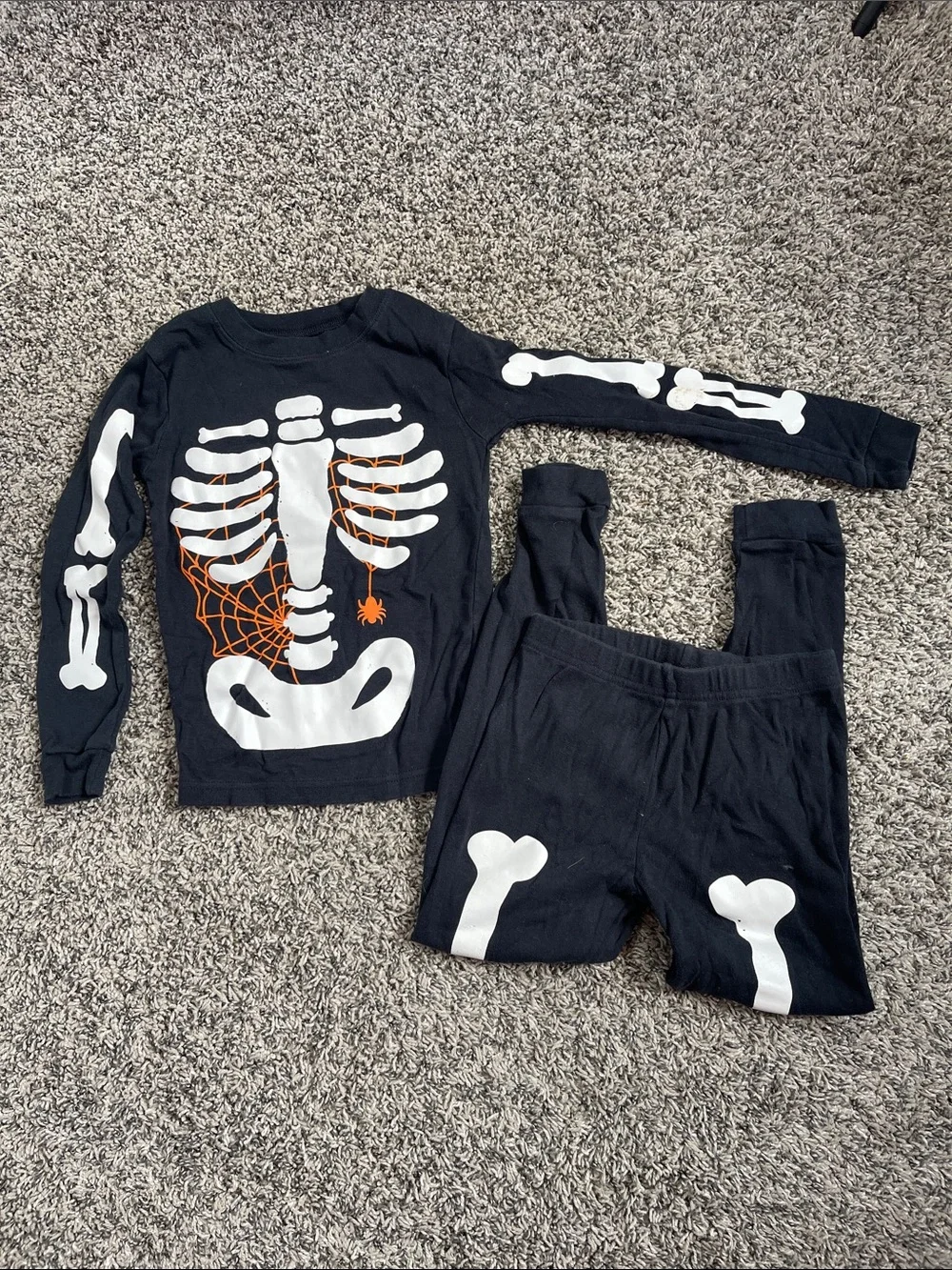 Kids halloween skeleton costume or PJs fun outfit size 6 boys or girls - Picture 15 of 15